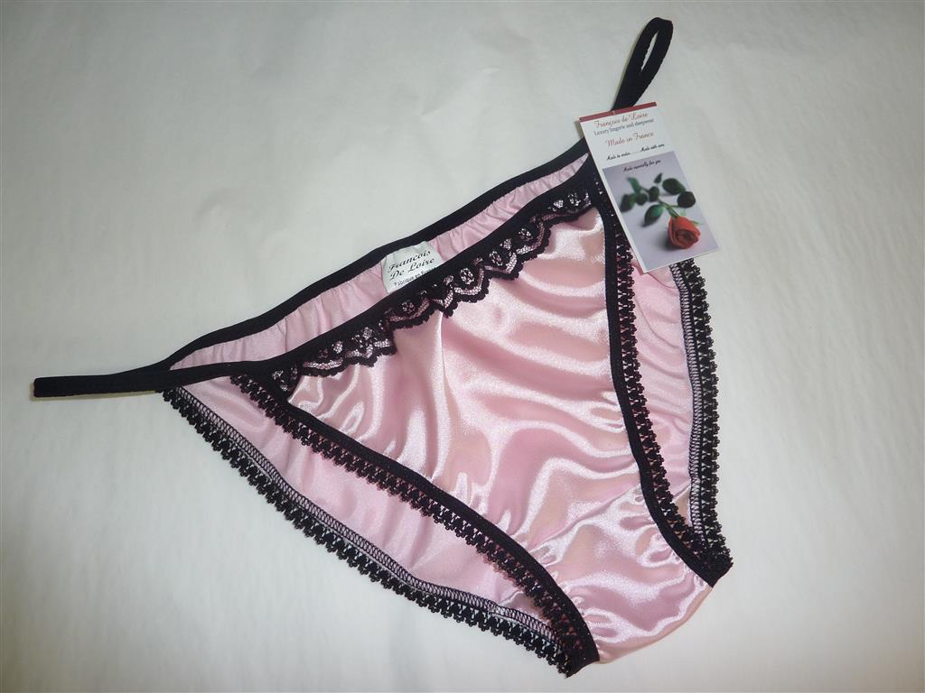 Pink and black Tanga Panties